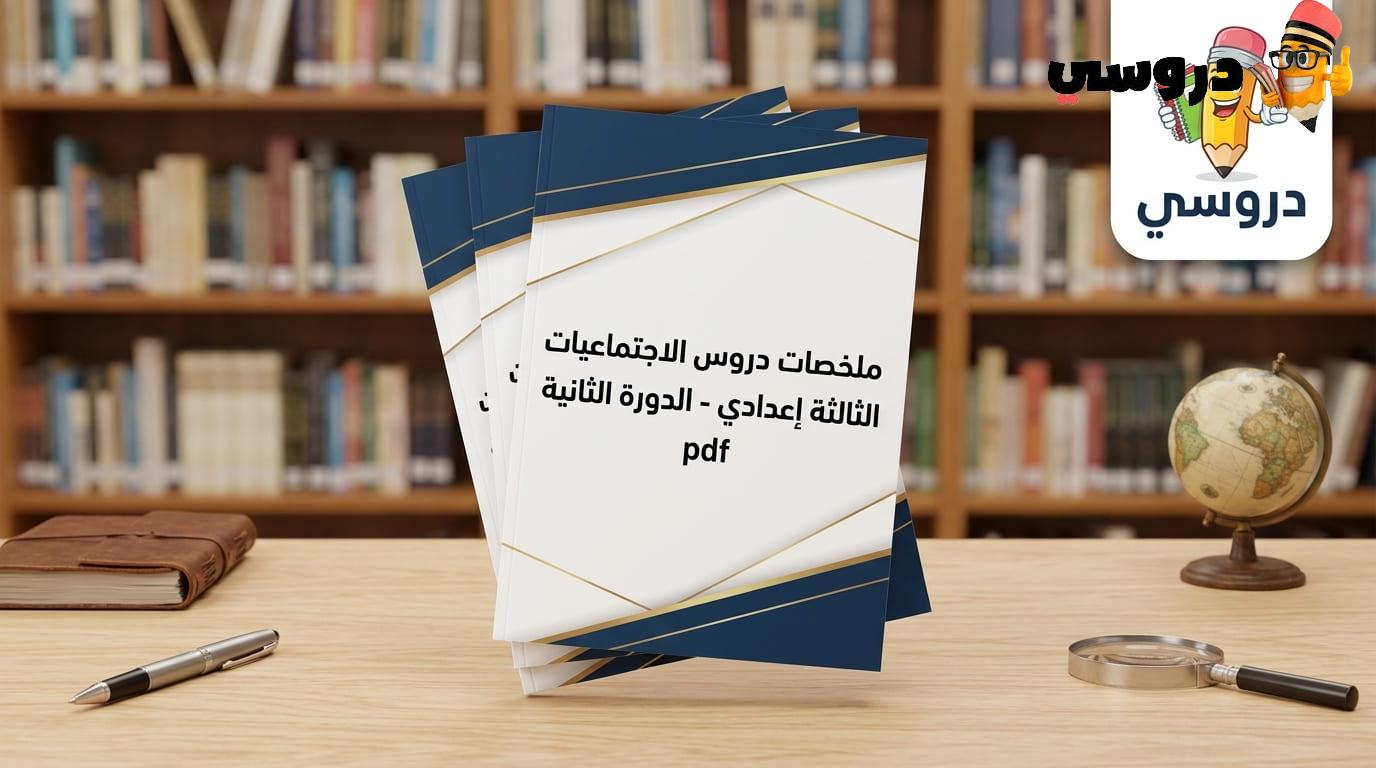 ملخصات دروس الاجتماعيات الثالثة إعدادي الدورة الثانية pdf