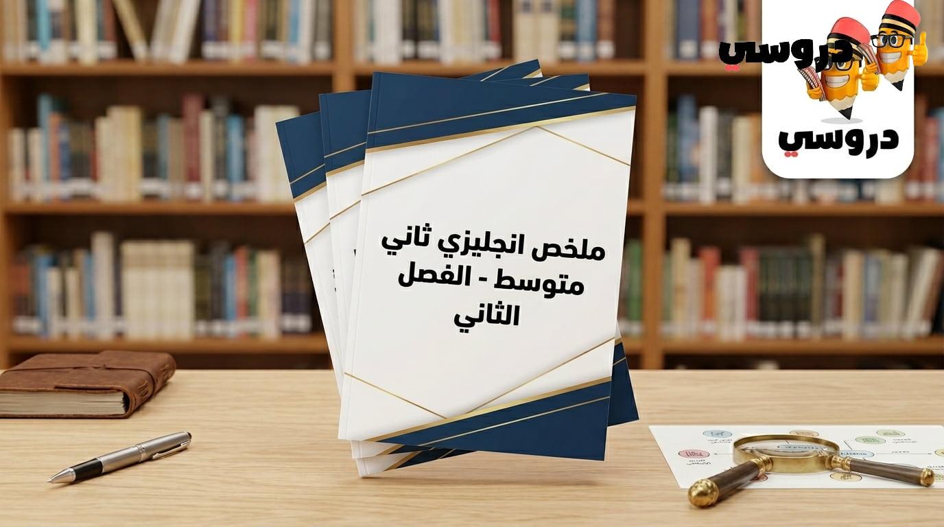 ملخص انجليزي ثاني متوسط الفصل الثاني