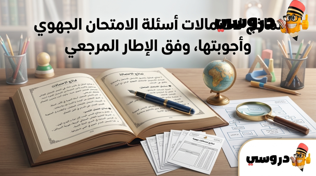 نماذج لاحتمالات أسئلة الامتحان الجهوي و أجوبتها، وفق الإطار المرجعي
